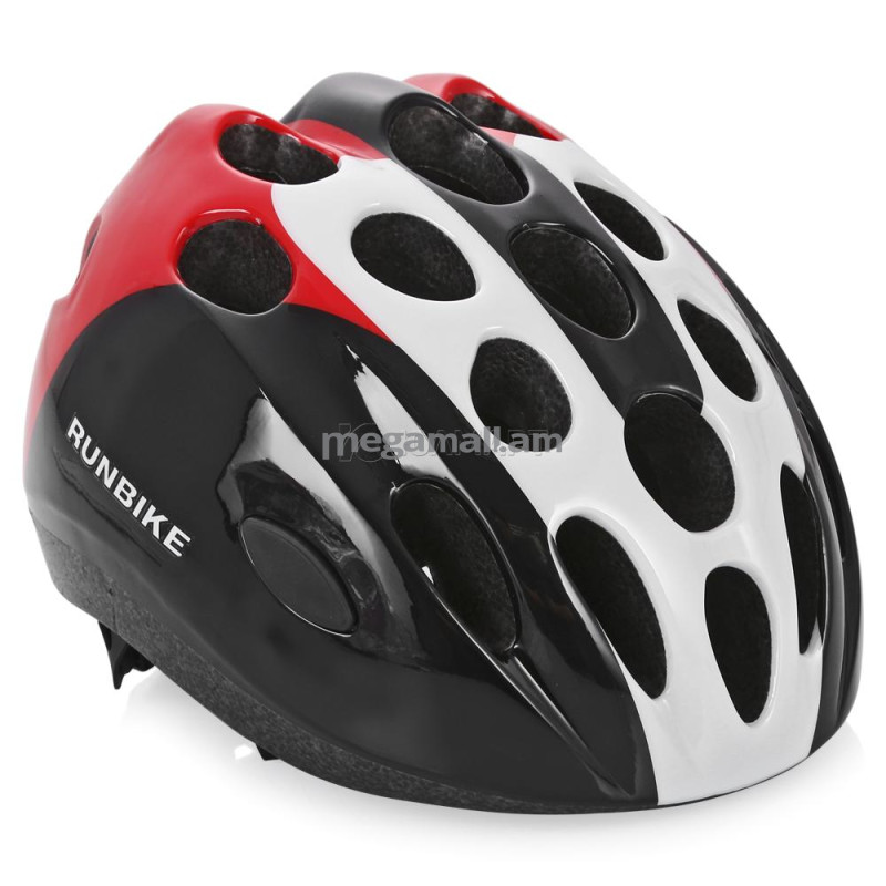 Шлем Runbike, размер S 48-52, овальные отверстия, красно-белый