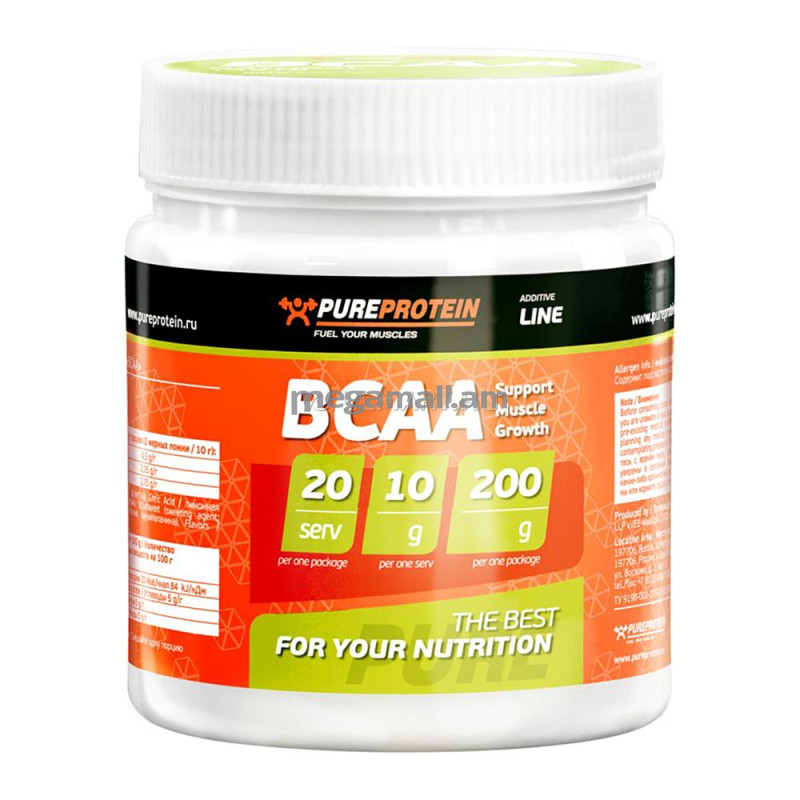 Аминокислоты Pure Protein BCAA, лесные ягоды, 200 г