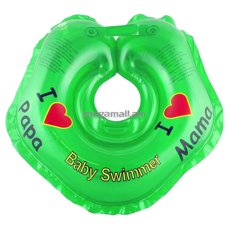 Круг на шею Baby Swimmer зеленый, с рождения 3-12кг, BS21G (4612733260222)