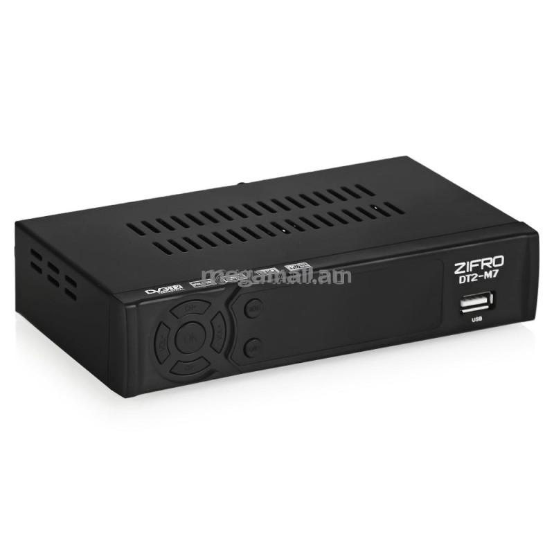 Цифровая ТВ приставка ZIFRO DT2-M7 (DVB-T/T2), черная
