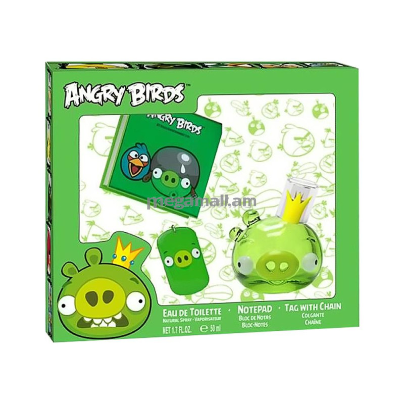 подарочный набор для девочек Angry Birds туалетная вода Королевская Хрюшка, 50 мл+ блокнот для записей+ жетон на цепочке