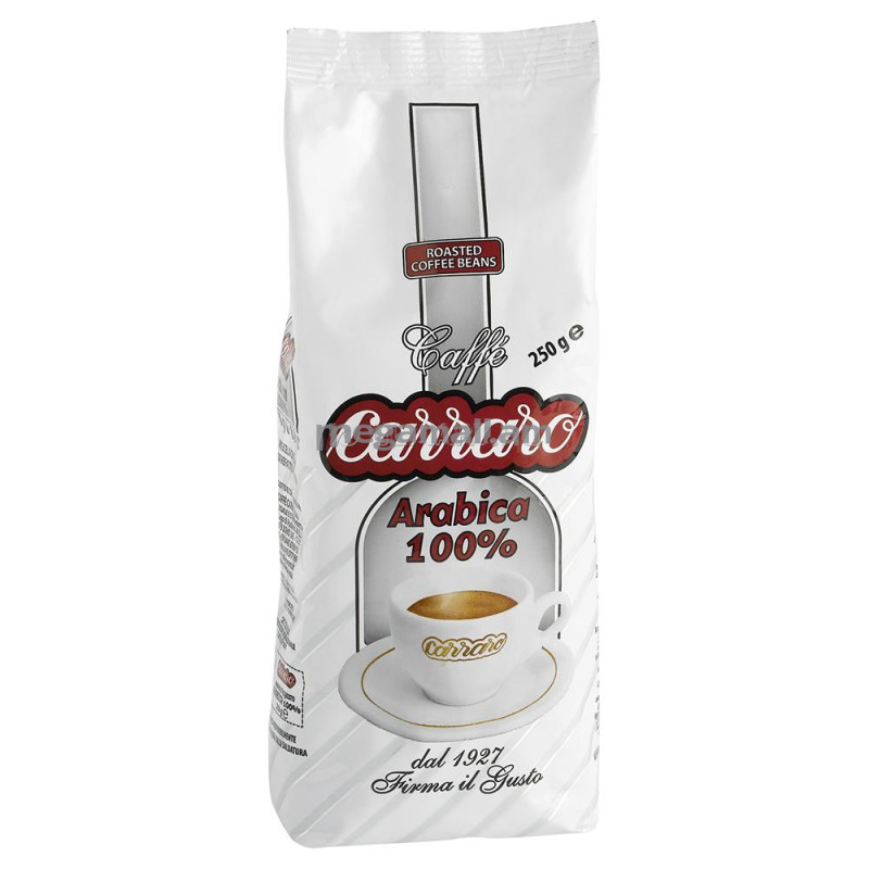 кофе зерновой Carraro Arabica 100%, 0,25 кг