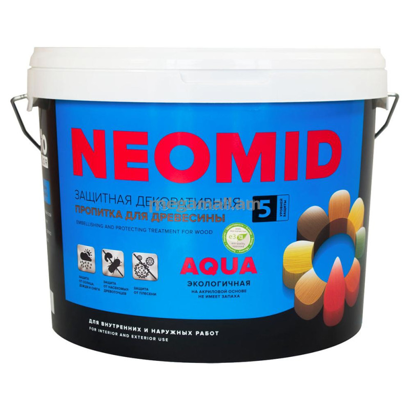 Антисептик NEOMID Bio Color AQUA, махагон, 9 л