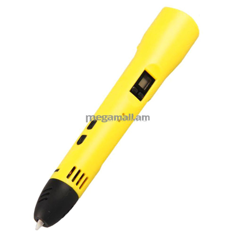 3D ручка Cactus PLA LCD, желтый (CS-3D-LTP2-YL)