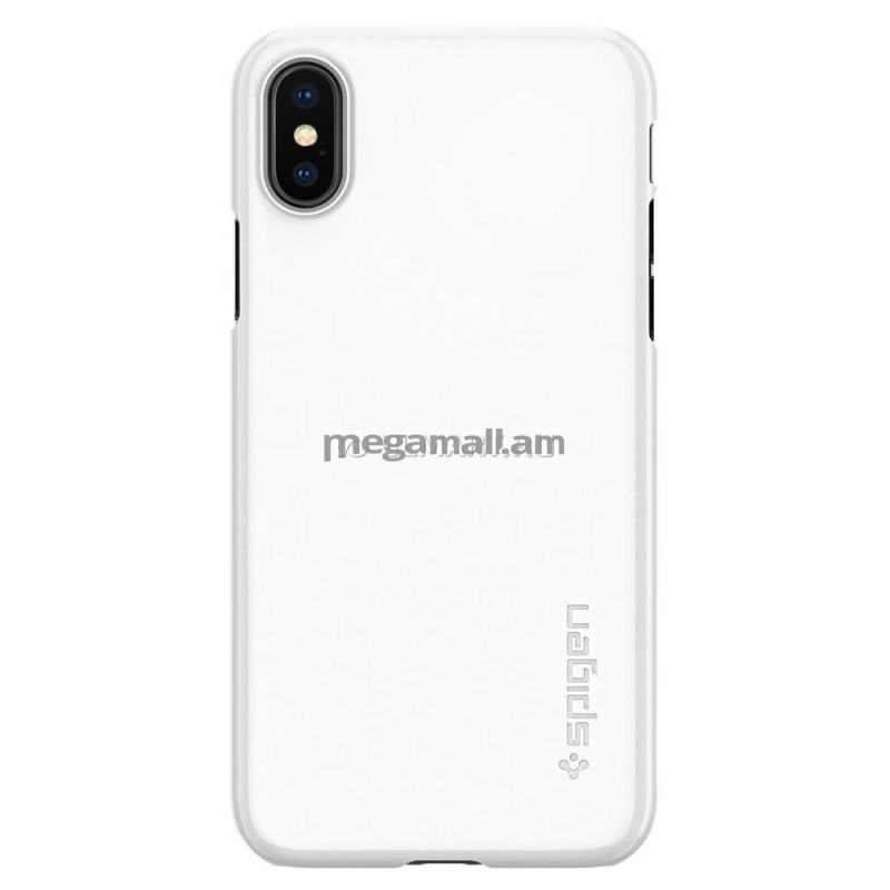 Apple iPhone X, крышка, Spigen Case Thin Fit, белый, 057CS22112