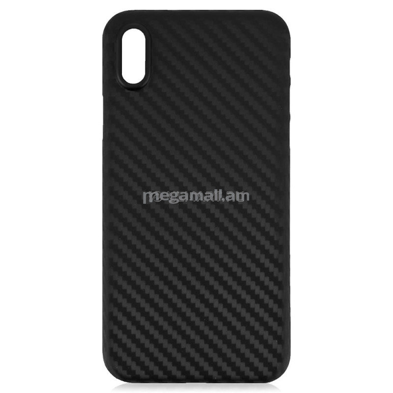 Apple iPhone X, крышка, Muvit Carbon Case, черный, MUBKC0948