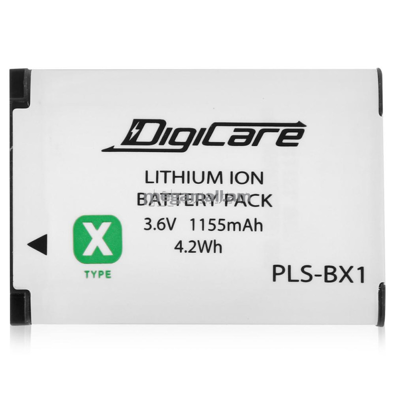 Аккумулятор DigiCare PLS-BX1 / NP-BX1 для Sony DSC-RX1/ RX1R/ RX100/ RX100 II/ WX300/ HX50/ HX300, 3.6V, 1155mAh, Li-ion