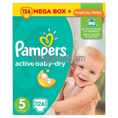 Подгузники Pampers Active Baby-Dry 5 (11-18 кг), 126 шт