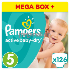 Подгузники Pampers Active Baby-Dry 5 (11-18 кг), 126 шт