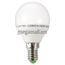Упаковка ламп 10 шт ASD LED-ШАР-standard 5.0Вт 160-260В Е14 3000К 450Лм (4680005951321)