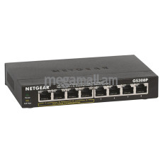 коммутатор NETGEAR GS308P-100PES, switch 8-port 10/100/1000Mbps, 4-ports PoE