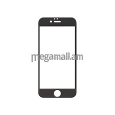 Защитное стекло, iPhone 6 / 6S, прозрачное, с рамкой, uBear 3D Full Cover, черный