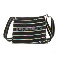 Zipit Сумка Medium Shoulder Bag - Black with Rainbow Teeth (ZBD-8)