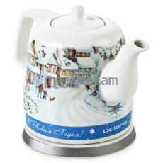 чайник Polaris PWK 1299CCR, 1500 Вт, 1,2 л, керамика "Первый снег"