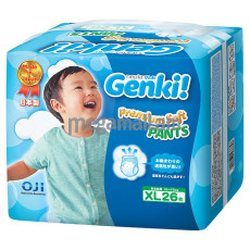 Трусики-подгузники Genki! XL (12-17 кг), 26 шт