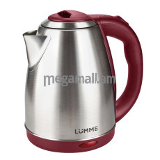 чайник Lumme LU-130, 2 л, металл, красный гранат