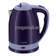 чайник Lumme LU-159, 2 л, металл/пластик, голубой топаз, двойные стенки