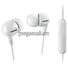 Наушники Philips SHE3555WT/00, белые, с микрофоном