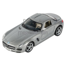 Машинка инерционная Mercedes-Benz SLS AMG серебро (1:41-1:32) (PS-0616307-S)