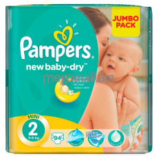 Подгузники Pampers New Baby 2 (3-6 кг), 94 шт