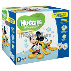 Подгузники Huggies Ultra Comfort 5 для мальчиков (12-22 кг), 105 шт