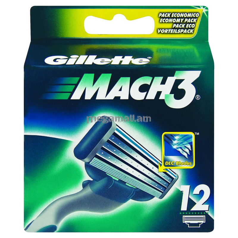 кассеты для бритья Gillette Mach3, 12 шт. [3014260323240]