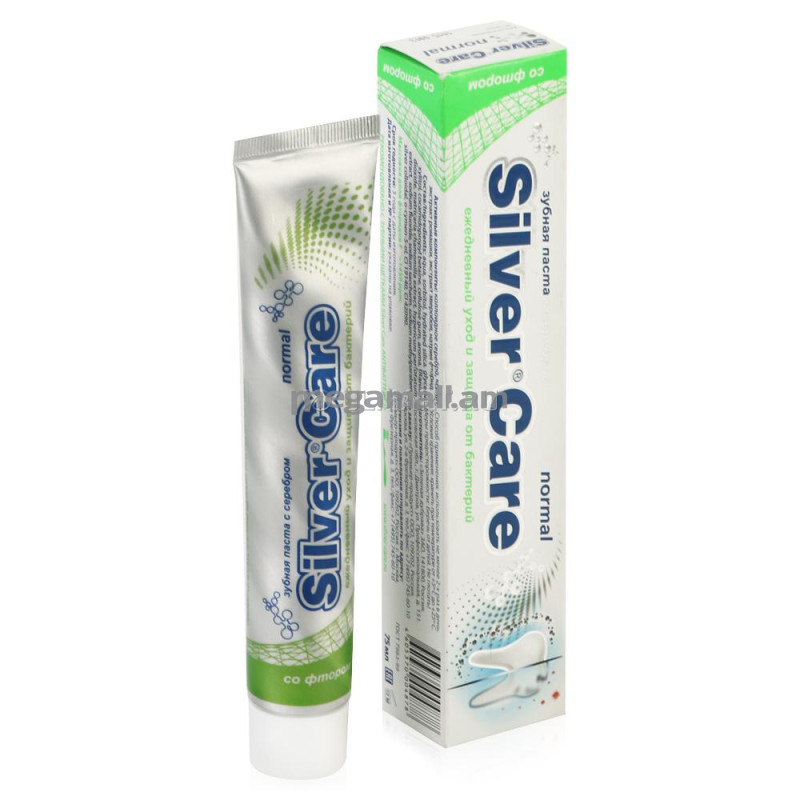 зубная паста Silver Care Normal, 75 мл, со фтором, с серебром [26075] [4605370004878]