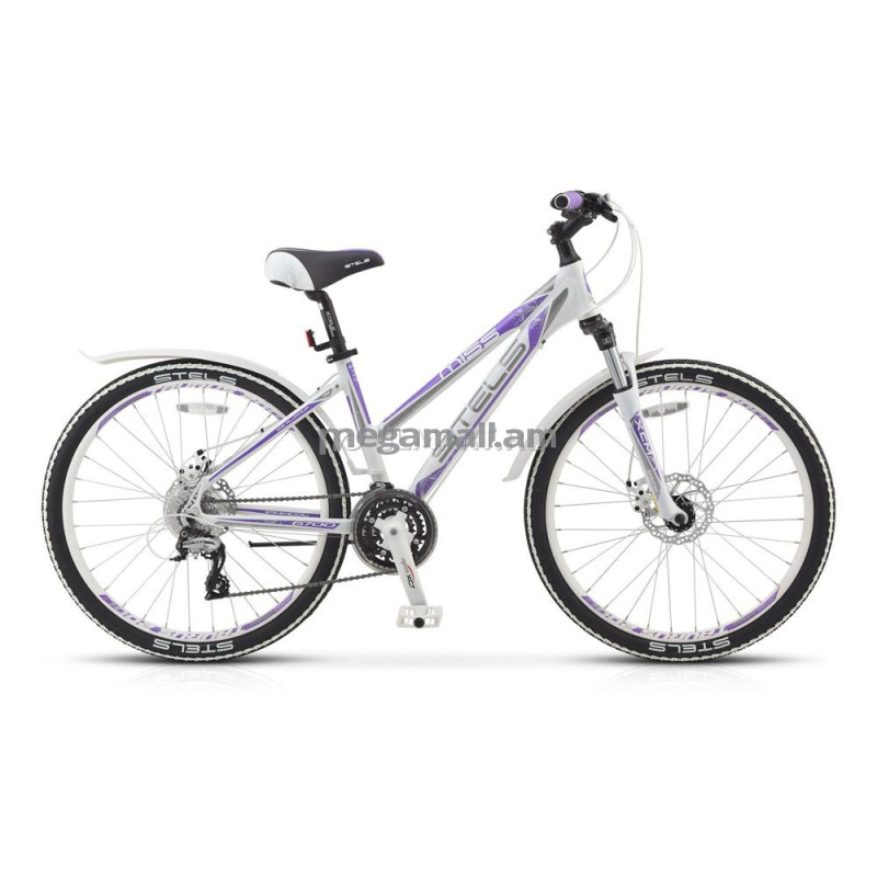 Велосипед Stels Miss 6700 MD 26 (2016) колеса 26", рама 15.5", белый/серый/фиолетовый