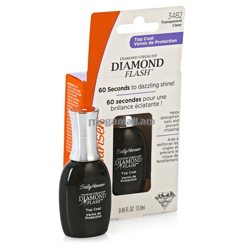 верхнее покрытие для ногтей Sally Hansen Diamond Flash Fast Dry Top Coat 3482, 13,3 мл,  быстросохнущее  [30072862000] [74170378399]