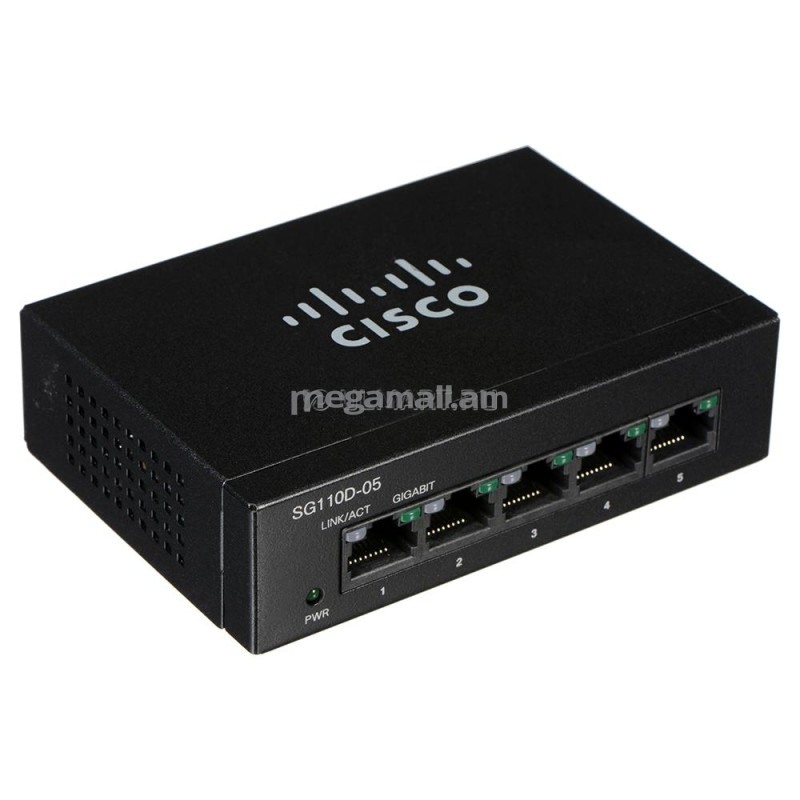 коммутатор Cisco SB SG110D-05-EU, switch 5-port 10/100/1000Mbps