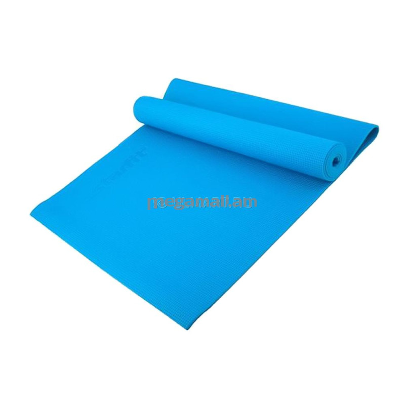 Коврик для йоги STARFIT FM-101 PVC 173x61x0,8 см, синий , 4680019130507