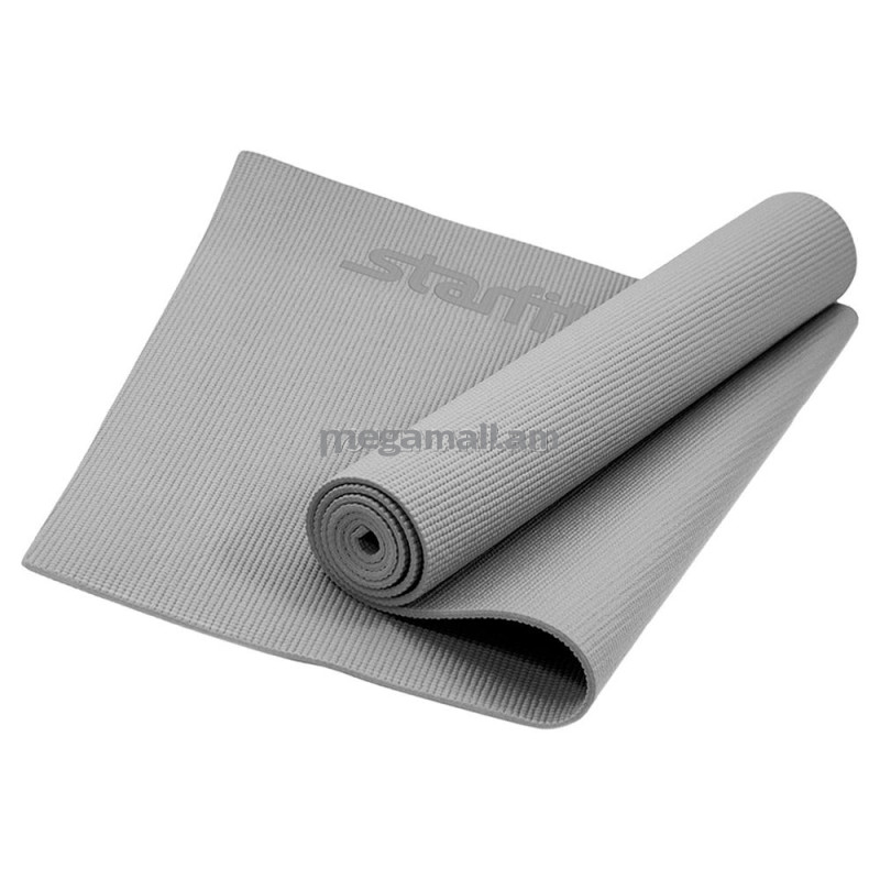 Коврик для йоги STARFIT FM-101 PVC 173x61x1,0 см, серый