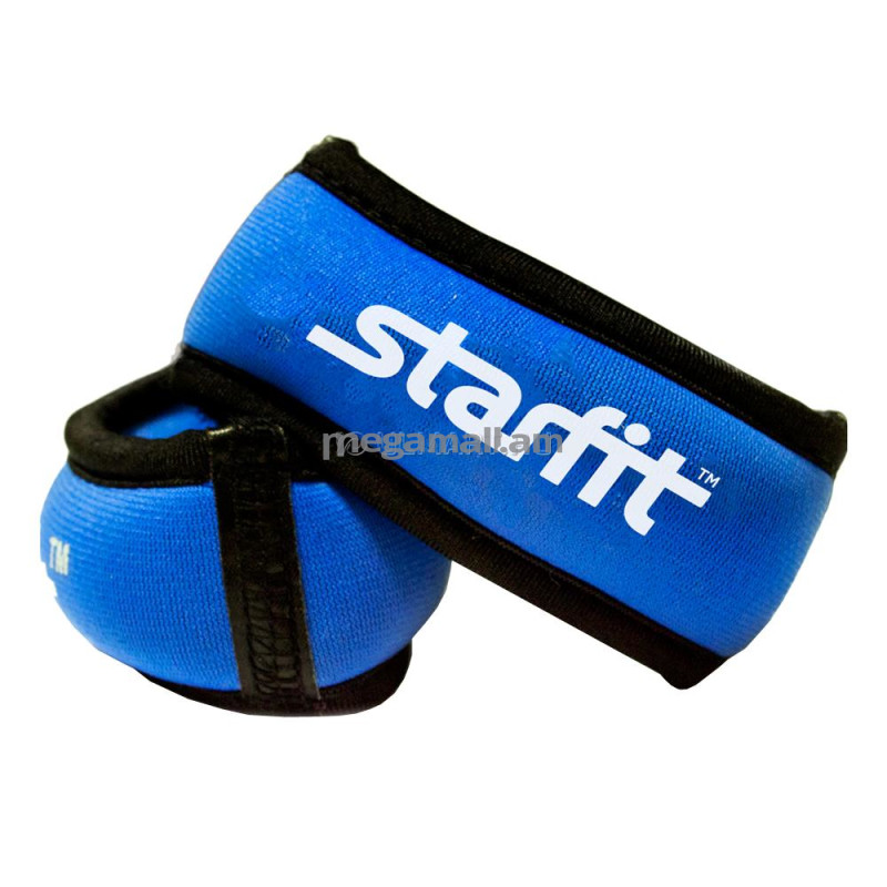 Утяжелители STARFIT WT-101 для рук "Браслет", 0,5 кг, синий/черный , 4670017715745