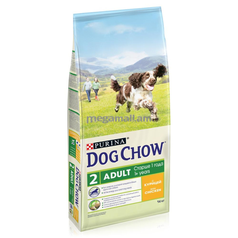 Корм DOG CHOW Adult с курицей для взрослых собак (14 кг) (12308571 / 7613034489487)