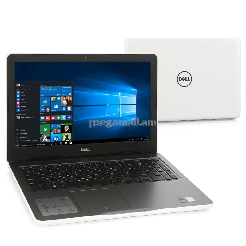 ноутбук Dell Inspiron 5567, 5567-3201, 15.6" (1920x1080), 8GB, 1000GB, Intel Core i7-7500U, 4GB AMD Radeon R7 M445, DVD±RW DL, LAN, WiFi, BT, Win10, white, белый