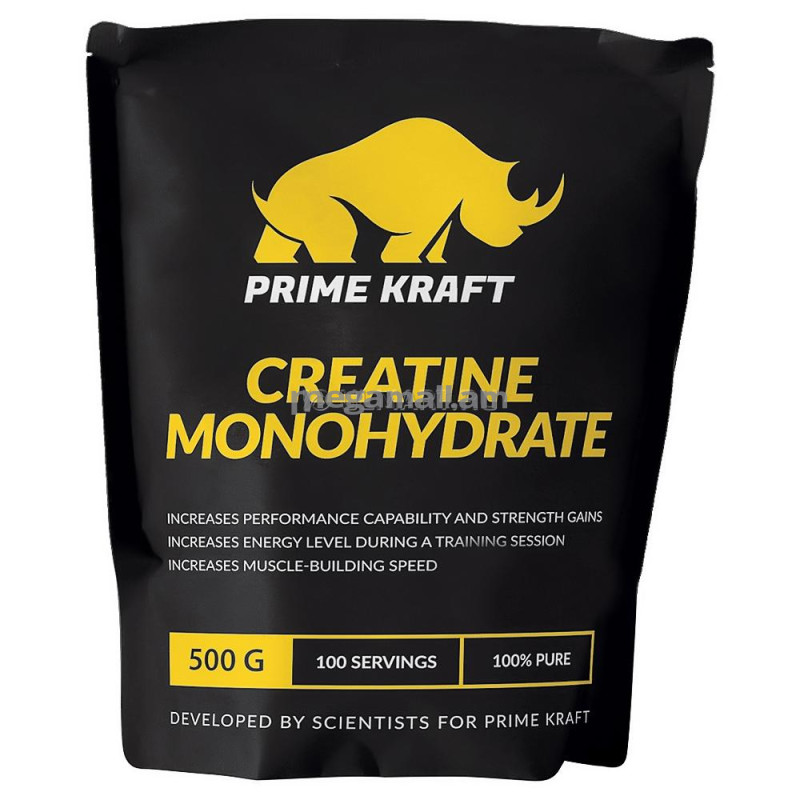 Креатин Prime Kraft Creatine Monohydrate 100% (чистый), 500 г