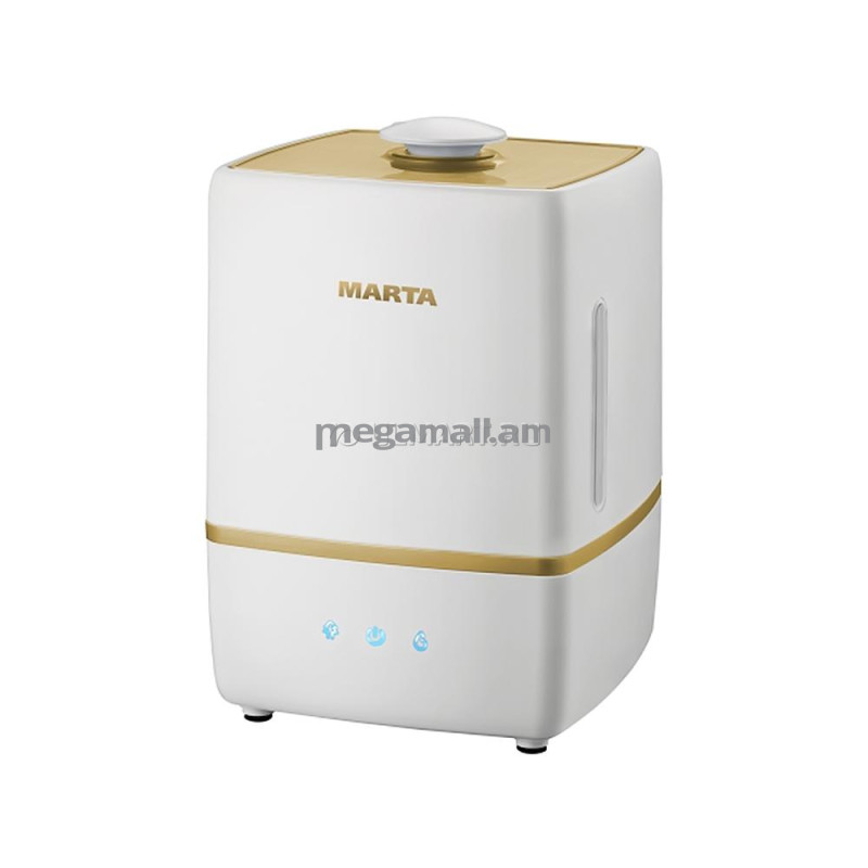 увлажнитель воздуха MARTA MT-2668, белый/янтарь, 5 л, ионизация