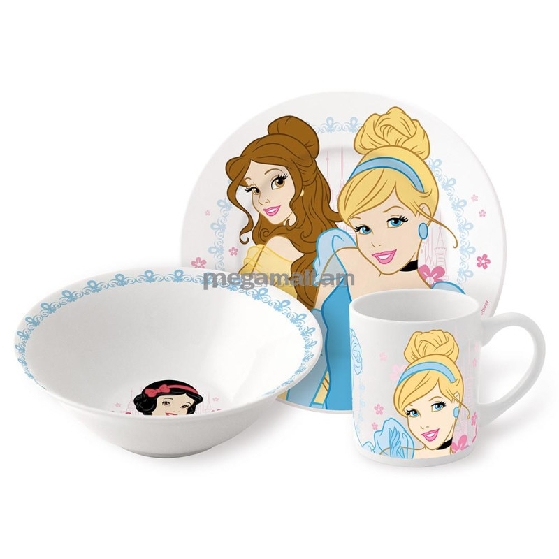 Набор детской посуды Stor 3 предмета Snack Set Strictly Princess (8412497703654)