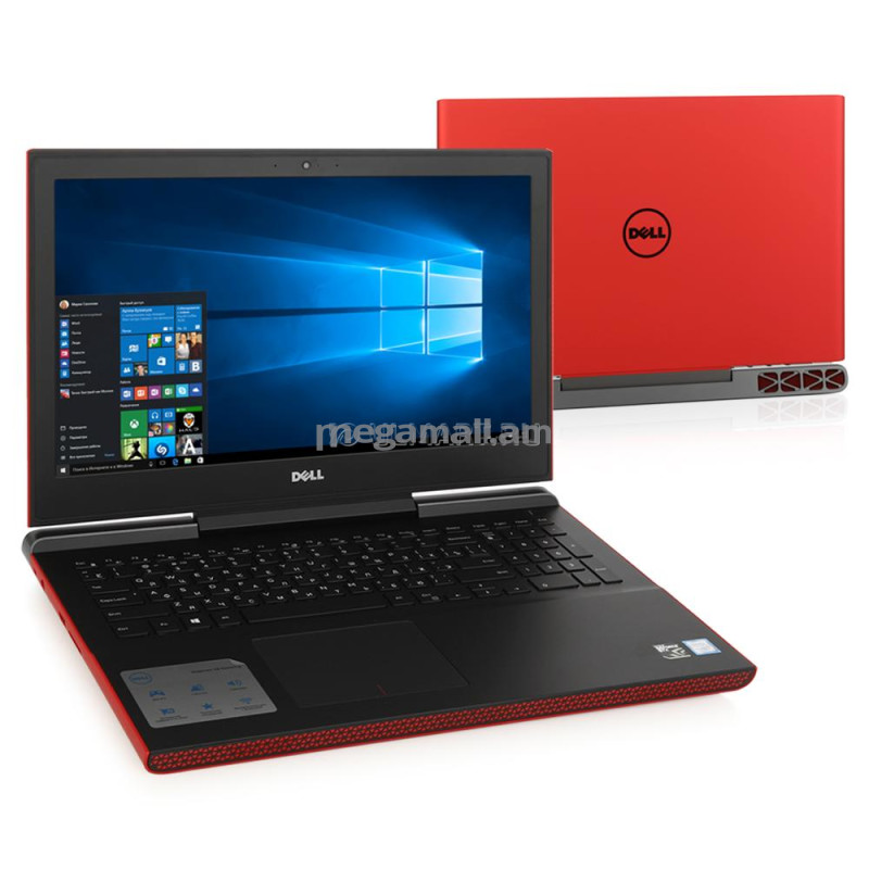 ноутбук Dell Inspiron 7567, 7567-9347, 15.6" (1920x1080), 8GB, 1000GB SSHD, Intel Core i7-7700HQ, 4GB NVIDIA GeForce GTX1050Ti, LAN, WiFi, BT, Win10, red, красный