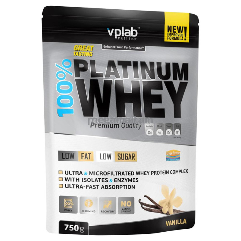 Протеин VP Laboratory 100% Platinum Whey (ваниль) 750г