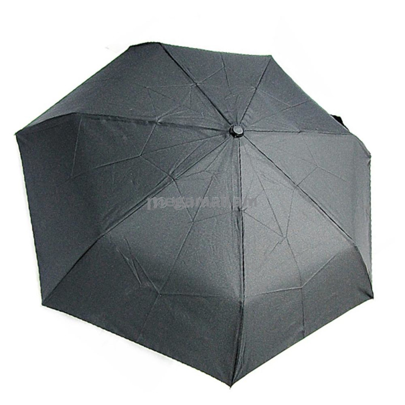 Зонт мужской Derby Fiberglas, 3 сложения, полный автомат, чёрный [744166P] [9003034143799]
