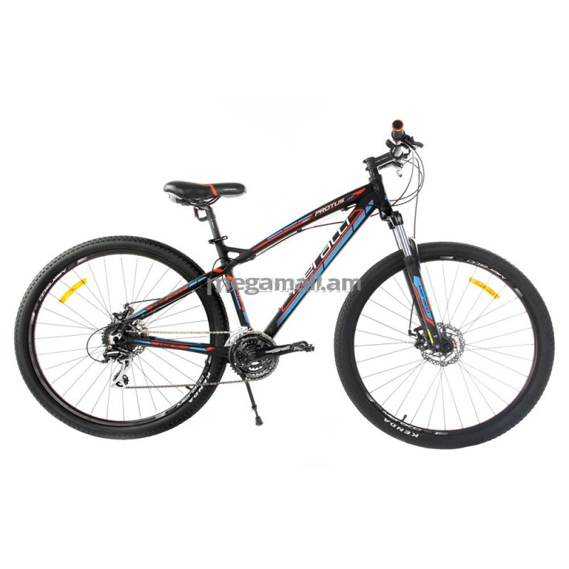 Велосипед Meratti Protus Uno 29 (2017), колеса 29, рама 19, скоростей 24, черный/голубой, 342929