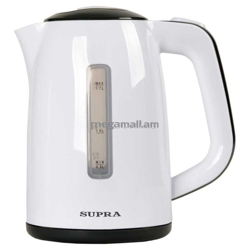 чайник Supra KES-1728, 1,7 л, пластик, белый/серый
