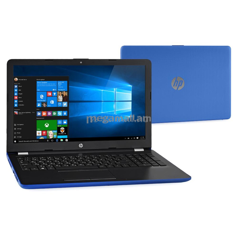 ноутбук HP 15-bw531ur, 2FQ68EA, 15.6" (1366x768), 4GB, 500GB, AMD A6-9220, AMD Radeon R4, LAN, WiFi, BT, Win10, blue, синий