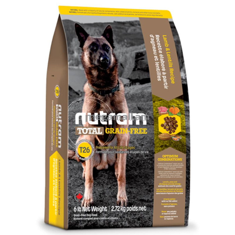 Корм Nutram T26 GF беззерновое питание для (из мяса ягненка с бобовыми) 2.72 кг (067714982695)
