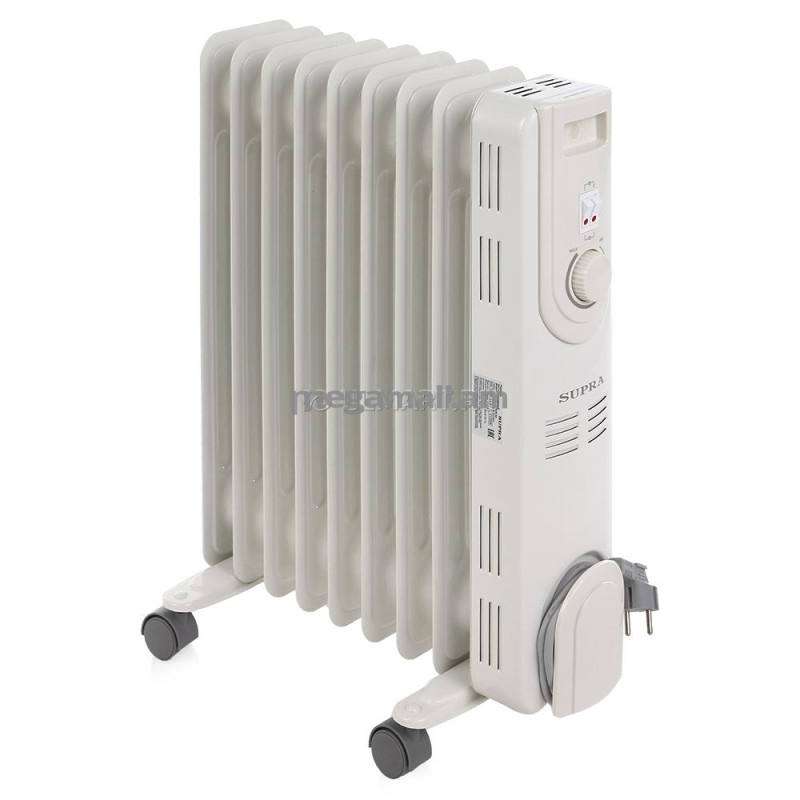 масляный обогреватель радиатор SUPRA ORS-09-S2 white, 9 секций, 2000 Вт
