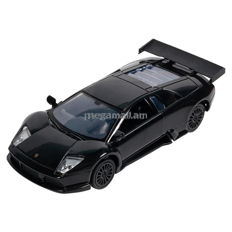 Машинка инерционная Lamborghini Murcielago R-GT черная (1:41-1:32) (PS-0616313-BL)