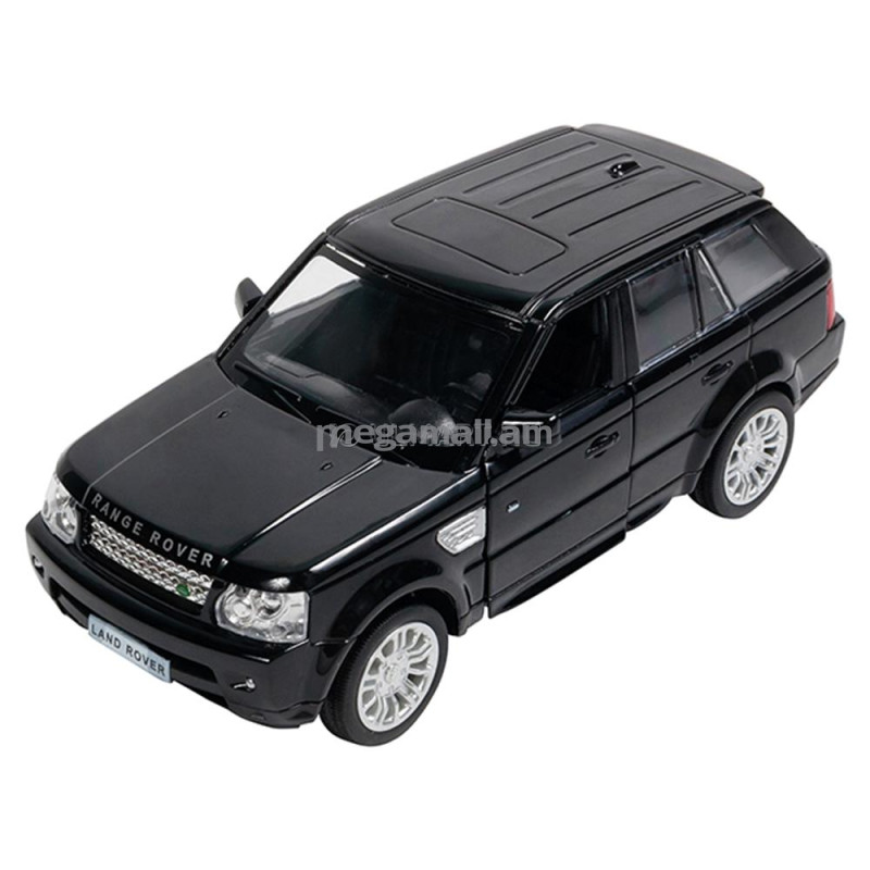 Машинка инерционная Land Rover Range Rover Sport черная (1:32) (PS-554007-BL)