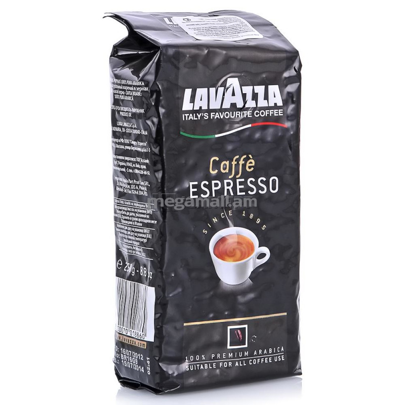 кофе зерновой Lavazza Espresso, 0,25 кг