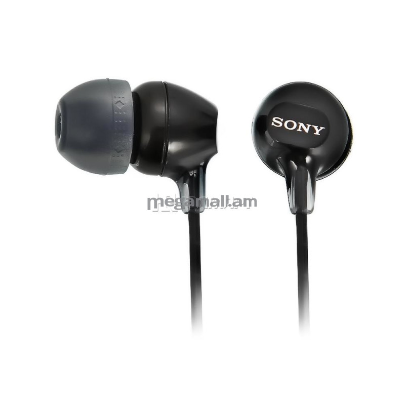 Наушники Sony MDR-EX15APB, черный, с микрофоном